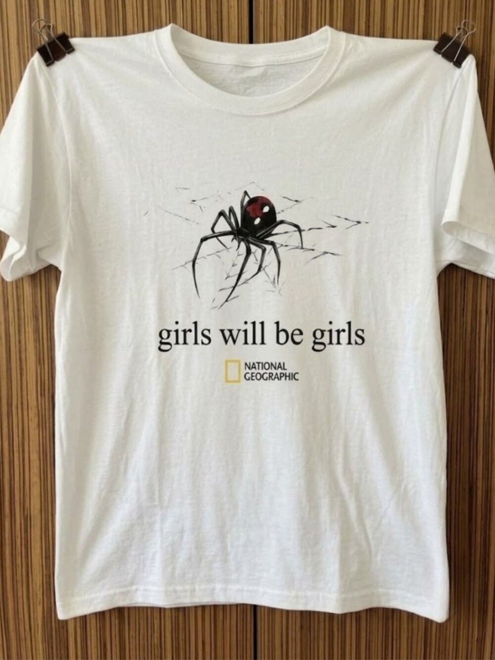 Black Widow Girls Will Be Girls Funny Graphic T-Shirt Gildan 5000 Cotton Tee